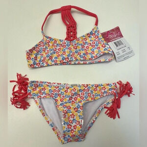 Kanu Surf Girls'  Bikini Beach Sport 2-Piece Swimsuit Flowers 4 girls